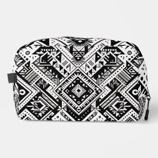 Monochrome Tribal- Bold Symmetrie in Schwarz Waschbeutel