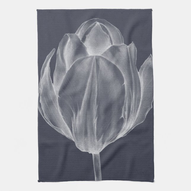 Monochrome Tulip I Handtuch (Vertikal)