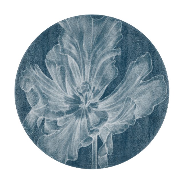 Monochrome Tulip II Schneidebrett (Vorderseite)