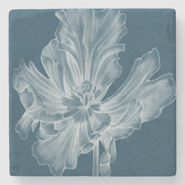 Monochrome Tulip II Steinuntersetzer (Vorderseite)