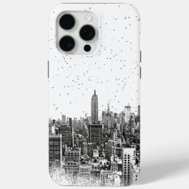 Monochrome Urban Skyline Case-Mate iPhone Hülle