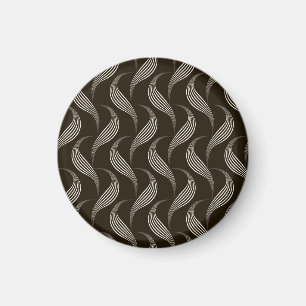 Monochrome Vintage: Geometrisches nahtloses Orname Magnet