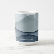 Monochrome Wasserfarben Berge