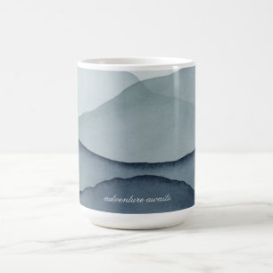 Monochrome Wasserfarben Berge Kaffeetasse