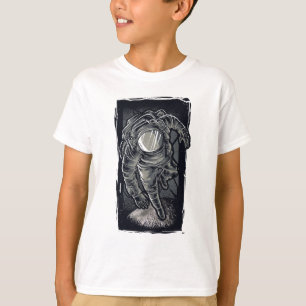 Monochrome Weltraumforscher Astronauten T-Shirt