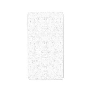 Monochromes Blumenmuster – Elegante nahtlose Kunst Adressaufkleber