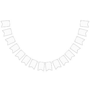 Monochromes Blumenmuster – Elegante nahtlose Kunst Wimpelkette