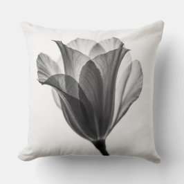 Monochromes botanisches Fine-Art-Fotografie Kissen