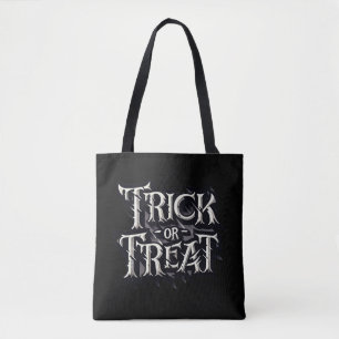Monochromes Gothic-Spiky TRICK OR TREAT Halloween Tasche