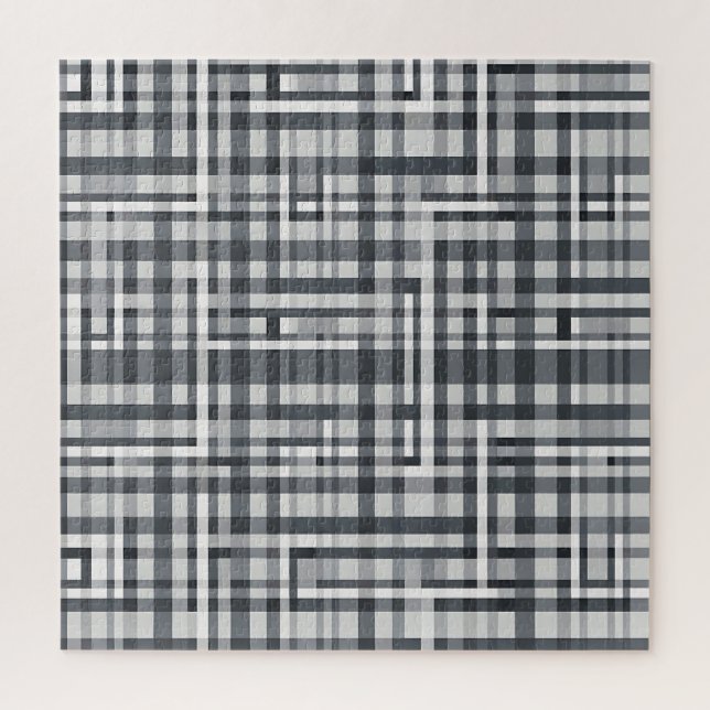 Monochromes Pixel-Kontrollgeometrisches Muster (Vertikal)