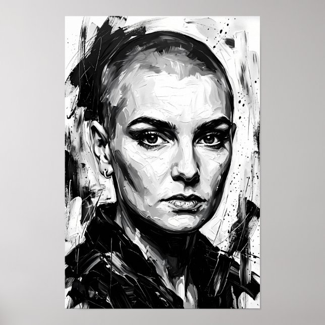 Monochromes Poster mit wildem Geist (Vorne)