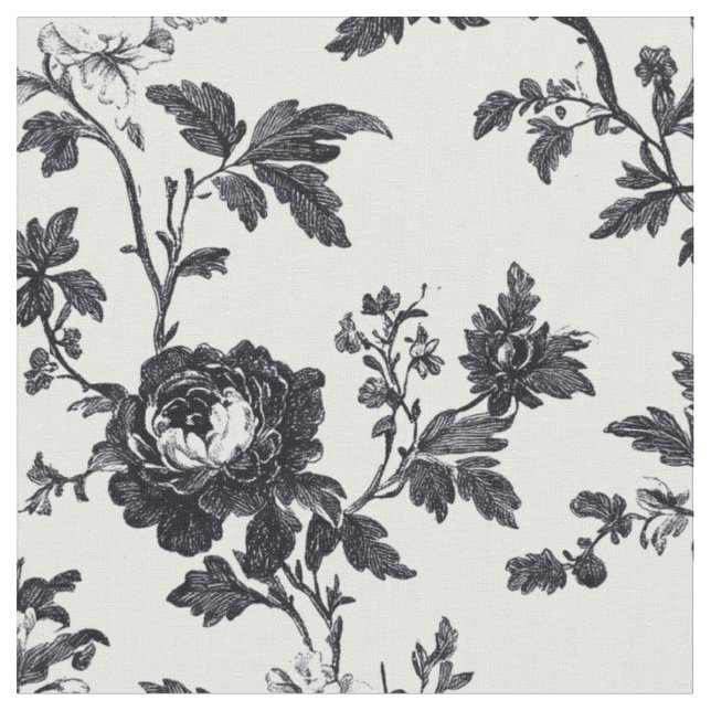 Monochromes Rosenrebenmuster Stoff (Nahaufnahme)