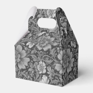 Monochromes Vintage-Blumenmuster Geschenkschachtel