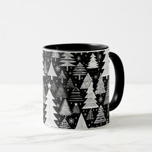 Monochromes Weihnachten Tasse