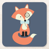 Monocle Hipster Red Fox