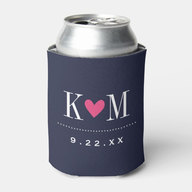 Monografie der Hochzeiten von Navy und Pink Dosenkühler (Kanne Vorderseite)