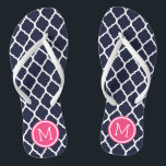 Monografie der marokkanischen Quatrefolie Flip Flops<br><div class="desc">Maßgeschneiderte,  bedruckte Flop-Sandalen mit einem stilvollen marokkanischen Quartrefolienmuster und einem eigenen Monogramm oder einem anderen Text in einem Kreisrahmen. Klicken Sie auf Anpassen,  um Schriftart und Farben zu ändern oder eigene Bilder hinzuzufügen,  um ein einzigartiges Design zu erstellen!</div>