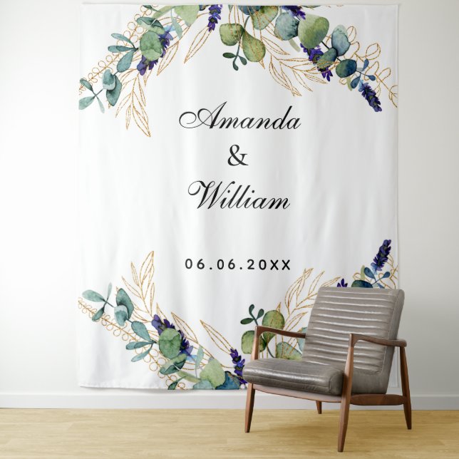 Monografie des Hochzeiteukalyptus Wandteppich (Beispiel)