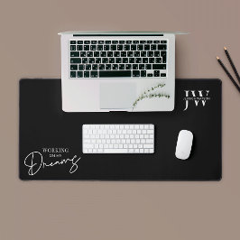 Monografie des Minimalistischen Black Business-Log Schreibtischunterlage