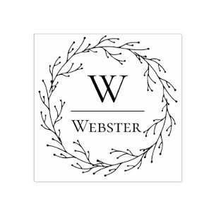 Monografie des zarten Winterzweigkranzes Gummistempel
