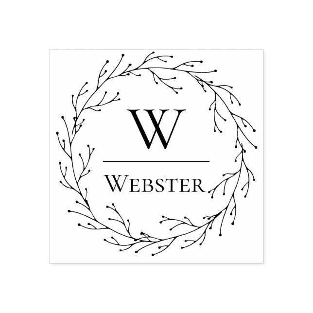 Monografie des zarten Winterzweigkranzes Gummistempel (Prägung)