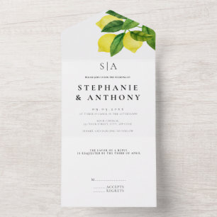 Monografie Lemon Branch Greenerity Wedding All In One Einladung