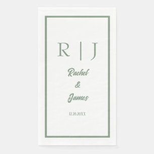 Monografische Bezeichnung für das Sage Green Name  Serviette