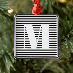 Monografische Erstreifen Weihnachten Ornament Aus Metall
