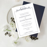 Monografische Hochzeit der formalen Navy-Blauen-Gr