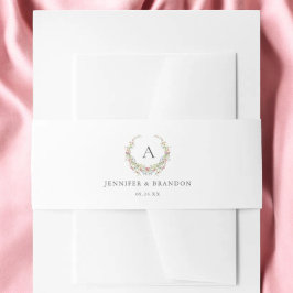 Monografische Hochzeit der Wildblume Einladungsbanderole