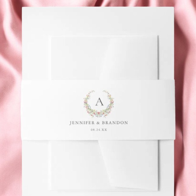 Monografische Hochzeit der Wildblume Einladungsbanderole (Von Creator hochgeladen)