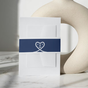 Monografische Hochzeit des blauen Herzkranzes Einladungsbanderole