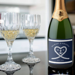 Monografische Hochzeit des Nautic Blue Rope Heart 