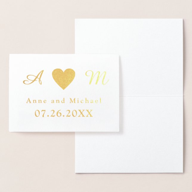Monografische Hochzeit Folienkarte (Anzeige)