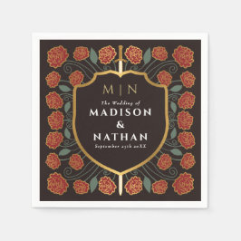 Monografische Hochzeit von Sword & Shield Serviette