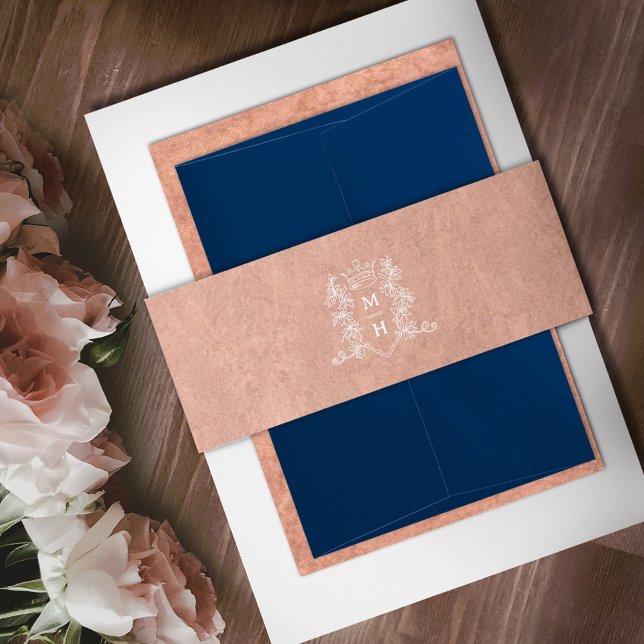 Monografische Rose der Herzkronen Einladungsbanderole (Von Creator hochgeladen)