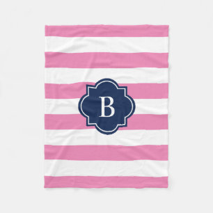 Monografischer Streifen für Navy und Pink Fleece