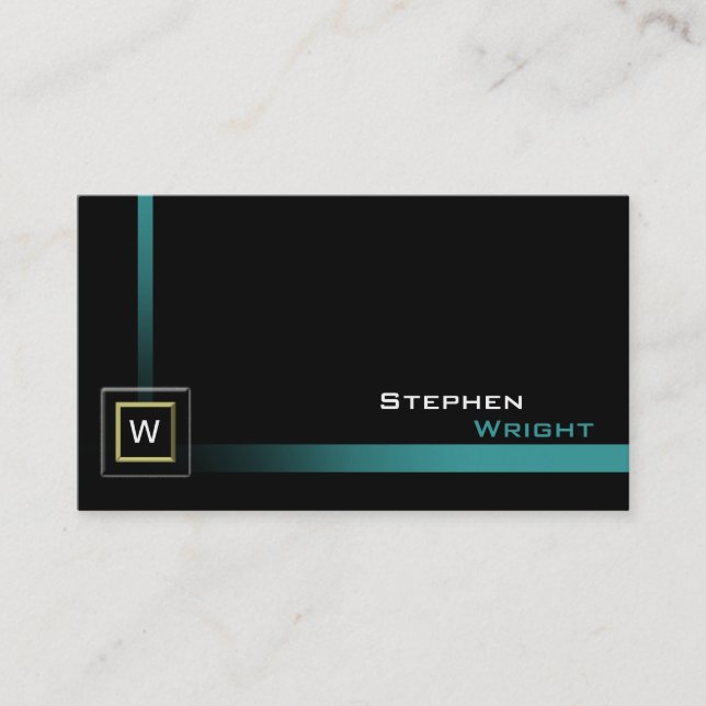 Monografisches Floating-Counter Würfel - Moderne,  Visitenkarte (Vorderseite)