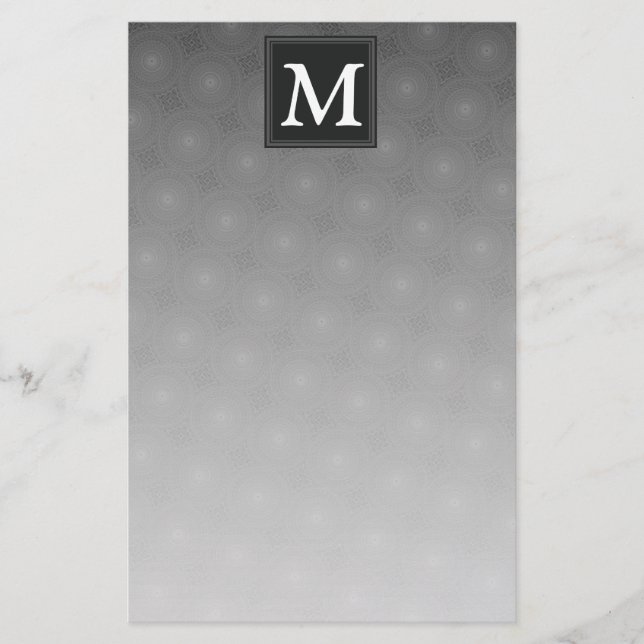 Monografisches Kreismuster Briefpapier (Vorderseite)