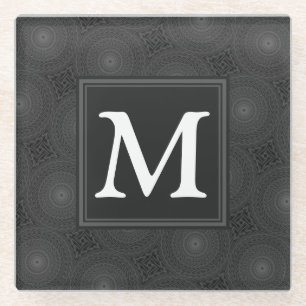 Monografisches Kreismuster Glasuntersetzer