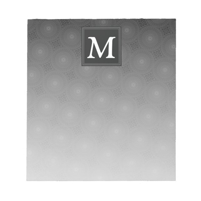 Monografisches Kreismuster Notizblock (Vorderseite)