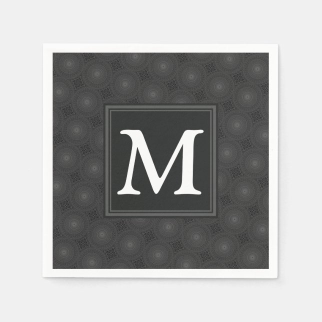 Monografisches Kreismuster Serviette (Vorderseite)