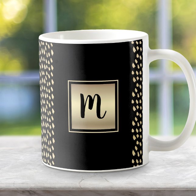 Monografisches Monogramm-Muster Kaffeetasse (Von Creator hochgeladen)