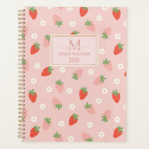 Monografisches Monogramm süße Rosa und rote Erdbee
