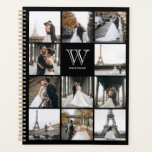Monogram 11 Square Foto Modern Planer<br><div class="desc">Dieser moderne mit Monogramm Planer verfügt über 11 Fotos für einen Namen.</div>