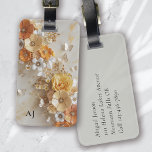 Monogram 3D Butterfly Spring Garden Floral Gepäckanhänger<br><div class="desc">Mit diesem personalisierten Design,  das sich perfekt für Reisende eignet,  können Sie Ihr Gepäck auftanken</div>
