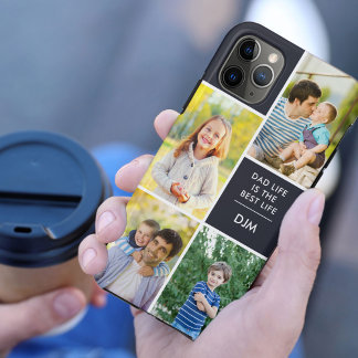 Monogram 4 Foto Vater Life ist das beste Life Blue Case-Mate iPhone Hülle