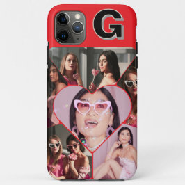 Monogram 6-Foto Collage Aquamarin iPhone Case