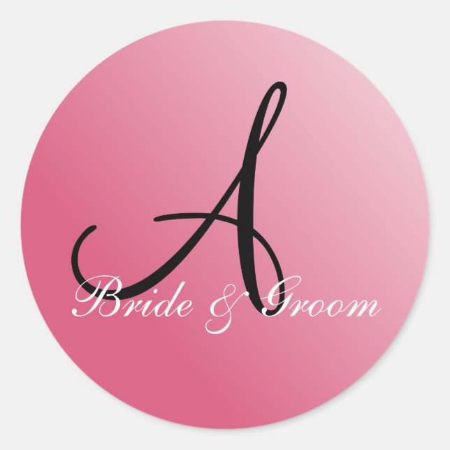 Monogram A anpassbares Siegel Runder Aufkleber (Vorderseite)