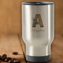 Monogram A wood Letter Red Blume